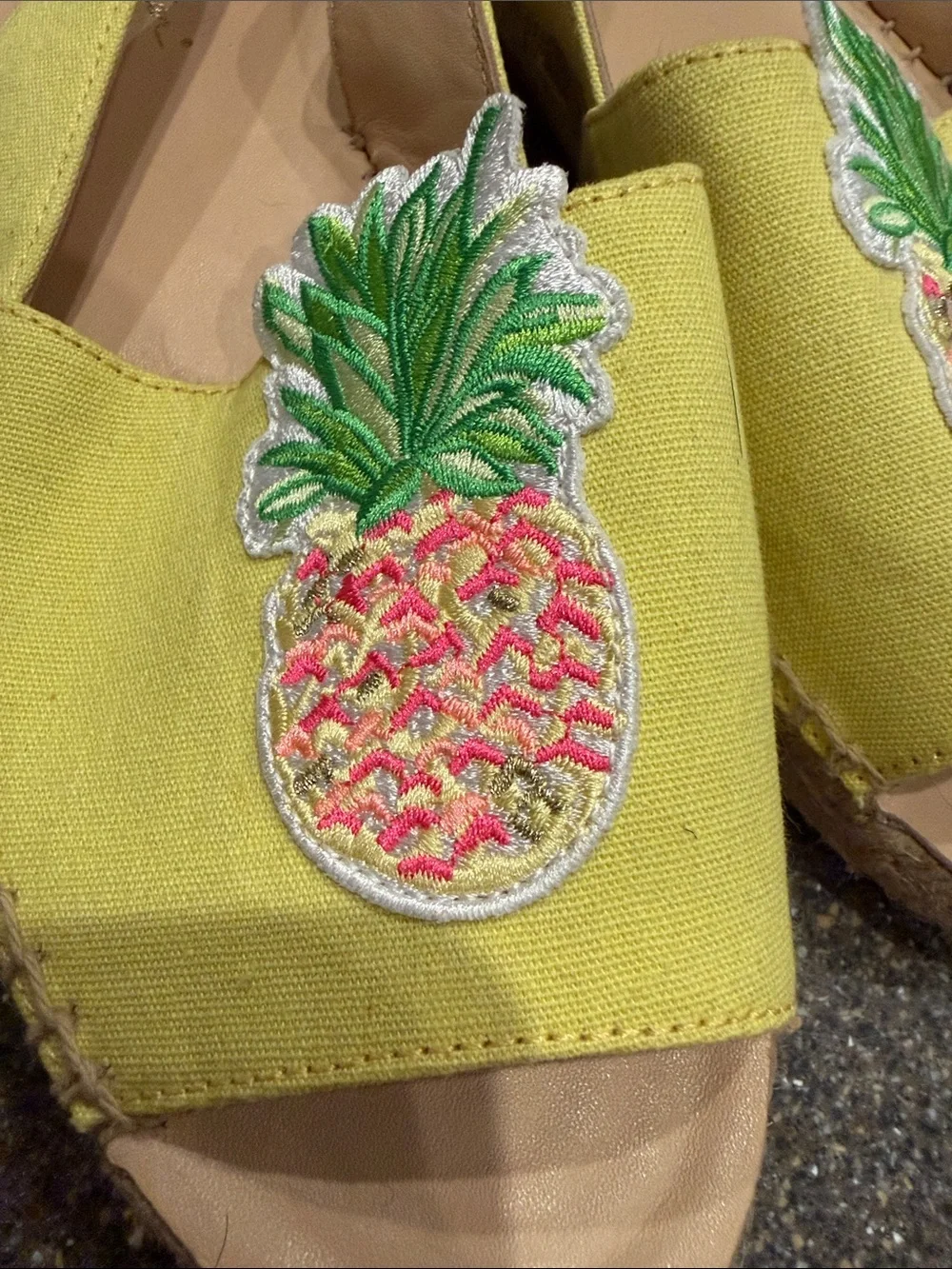Lilly Pulitzer Yellow Pineapple Patch Slingback Espadrilles